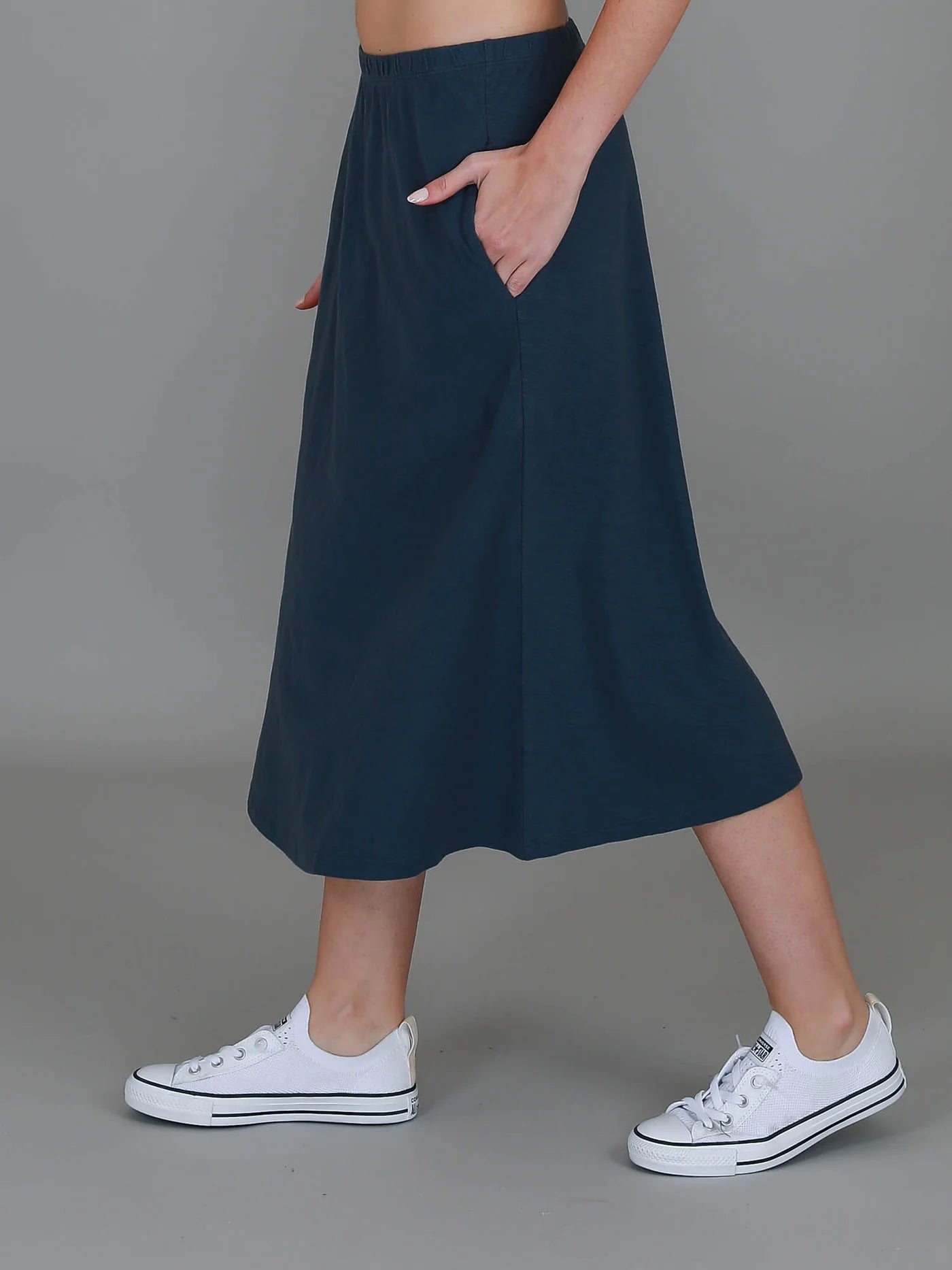 Heathmont Midi Slip on Skirt - Black