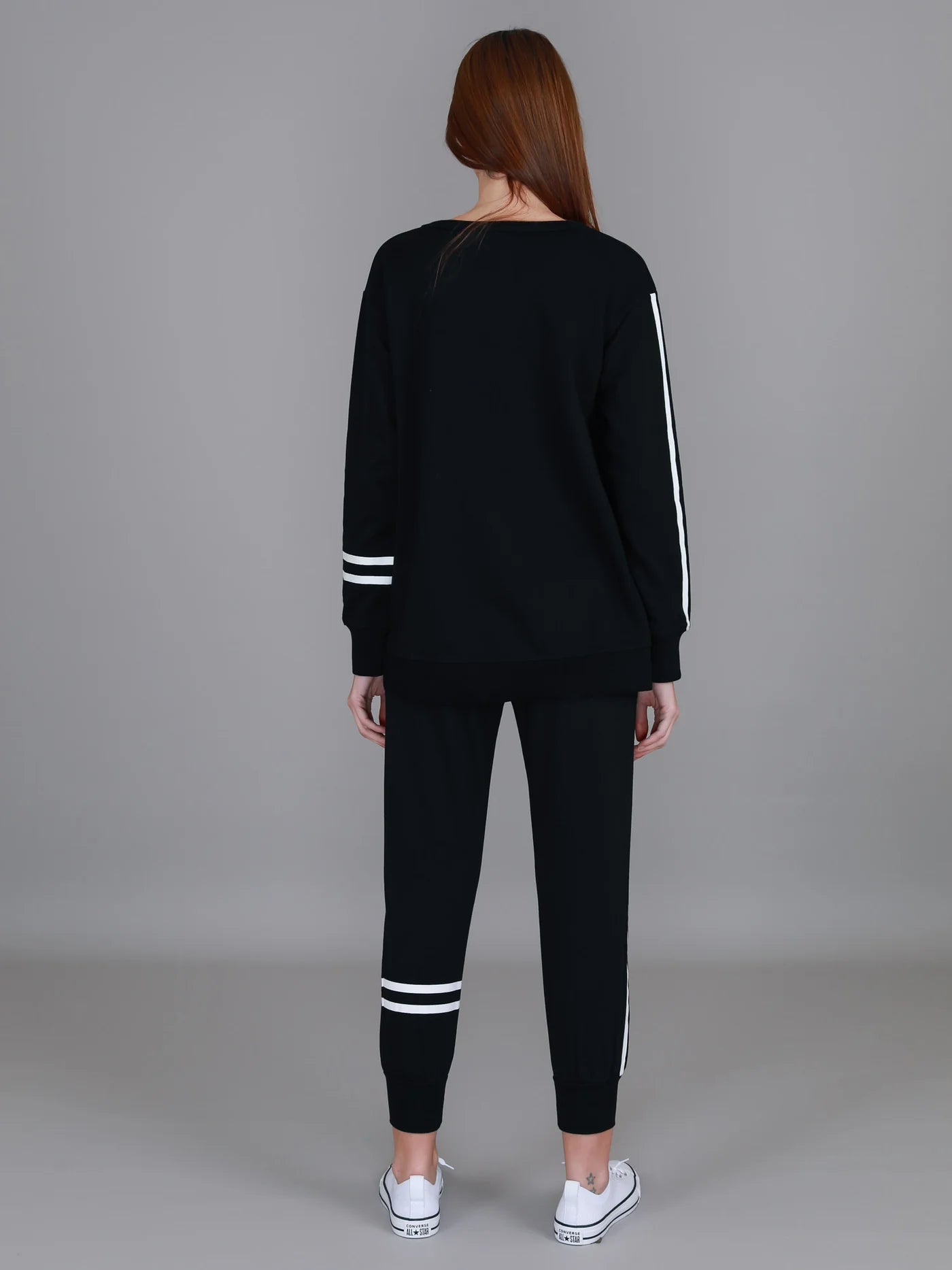 Jaimie Two Stripes Print Sweater