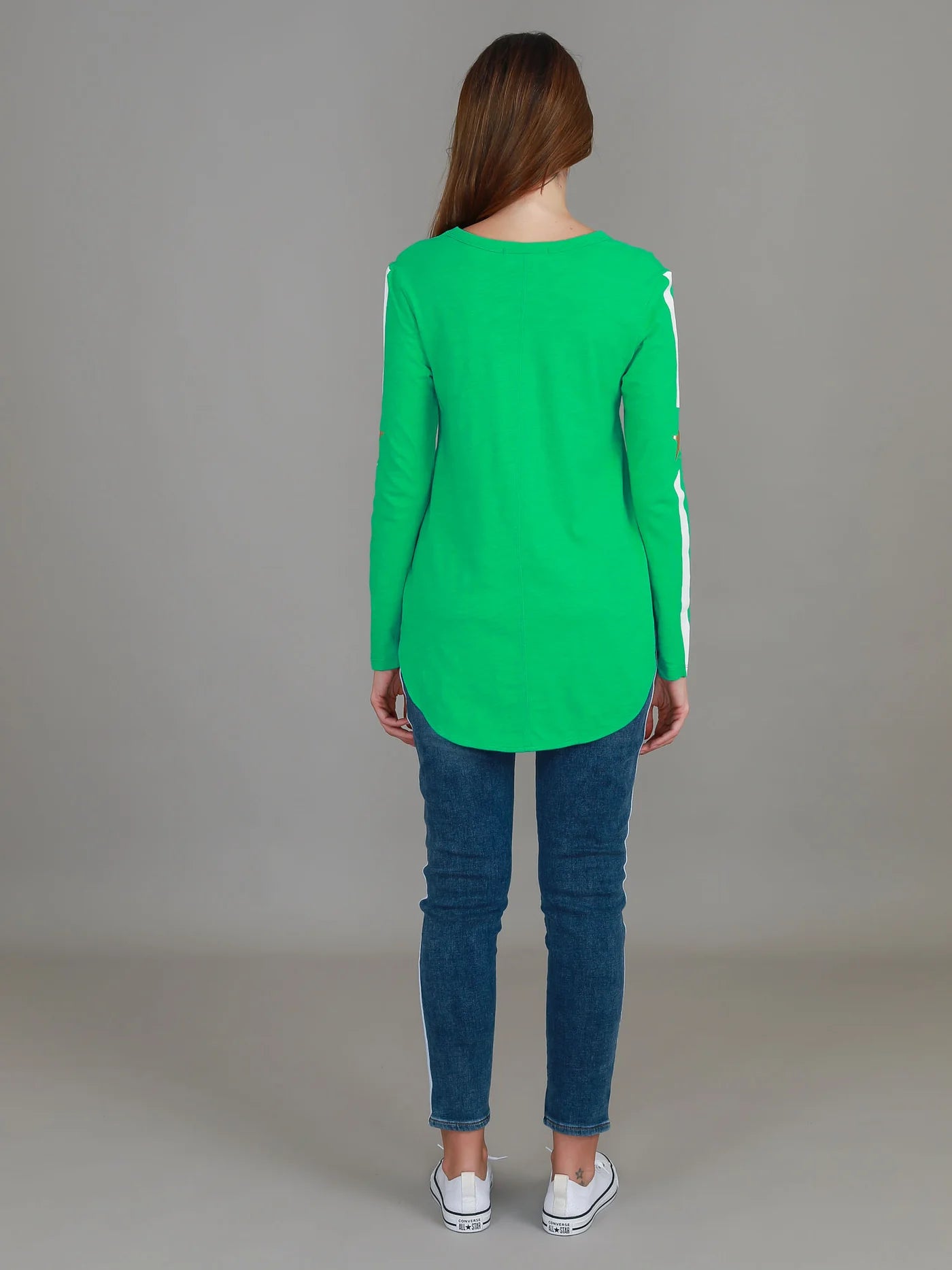 Junee Curved Hem Long Sleeve Tshirt