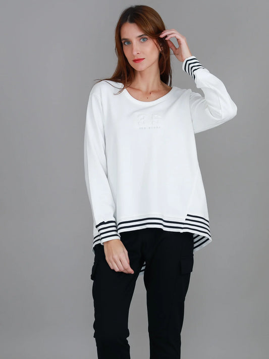 Gwyneth Striped Rib Sweater