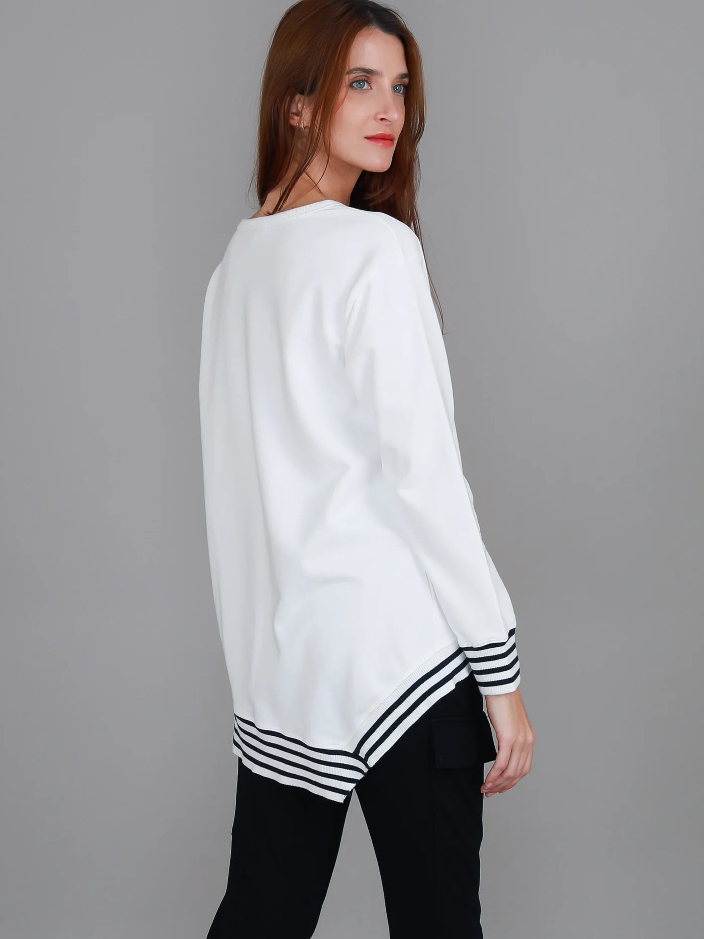 Gwyneth Striped Rib Sweater