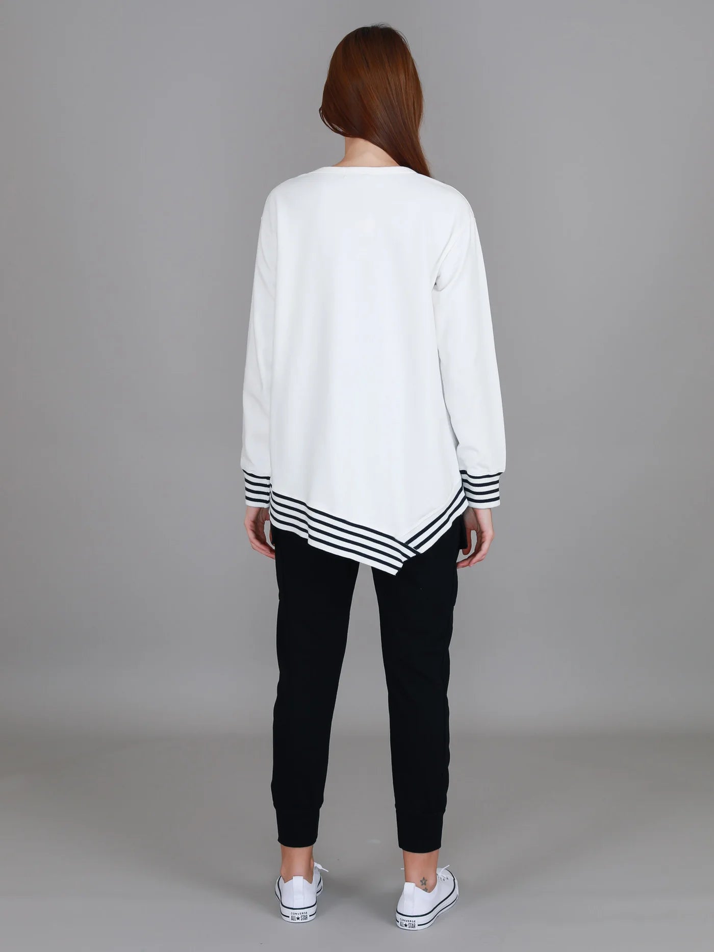 Gwyneth Striped Rib Sweater
