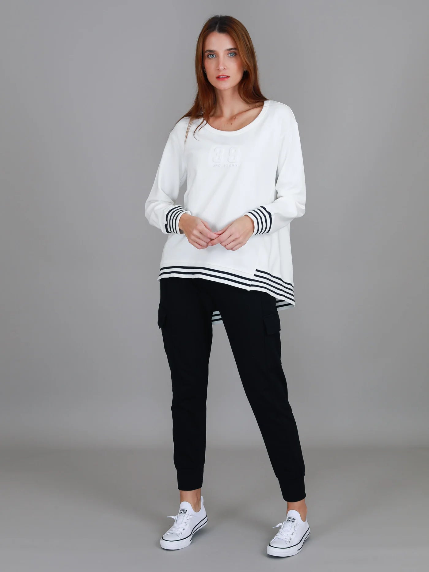 Gwyneth Striped Rib Sweater