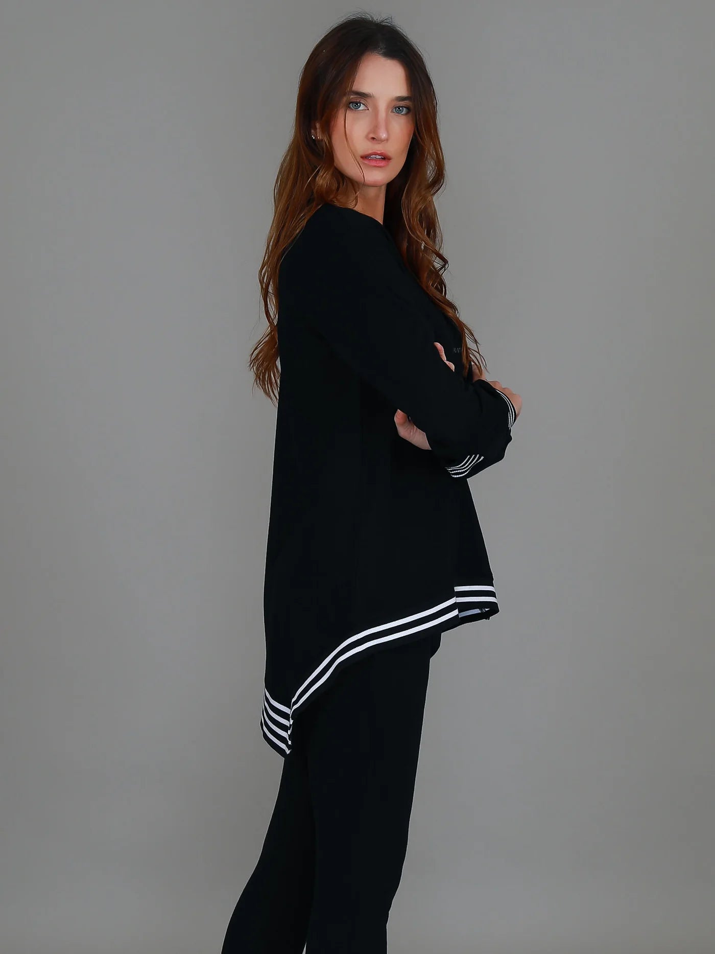 Gwyneth Striped Rib Sweater