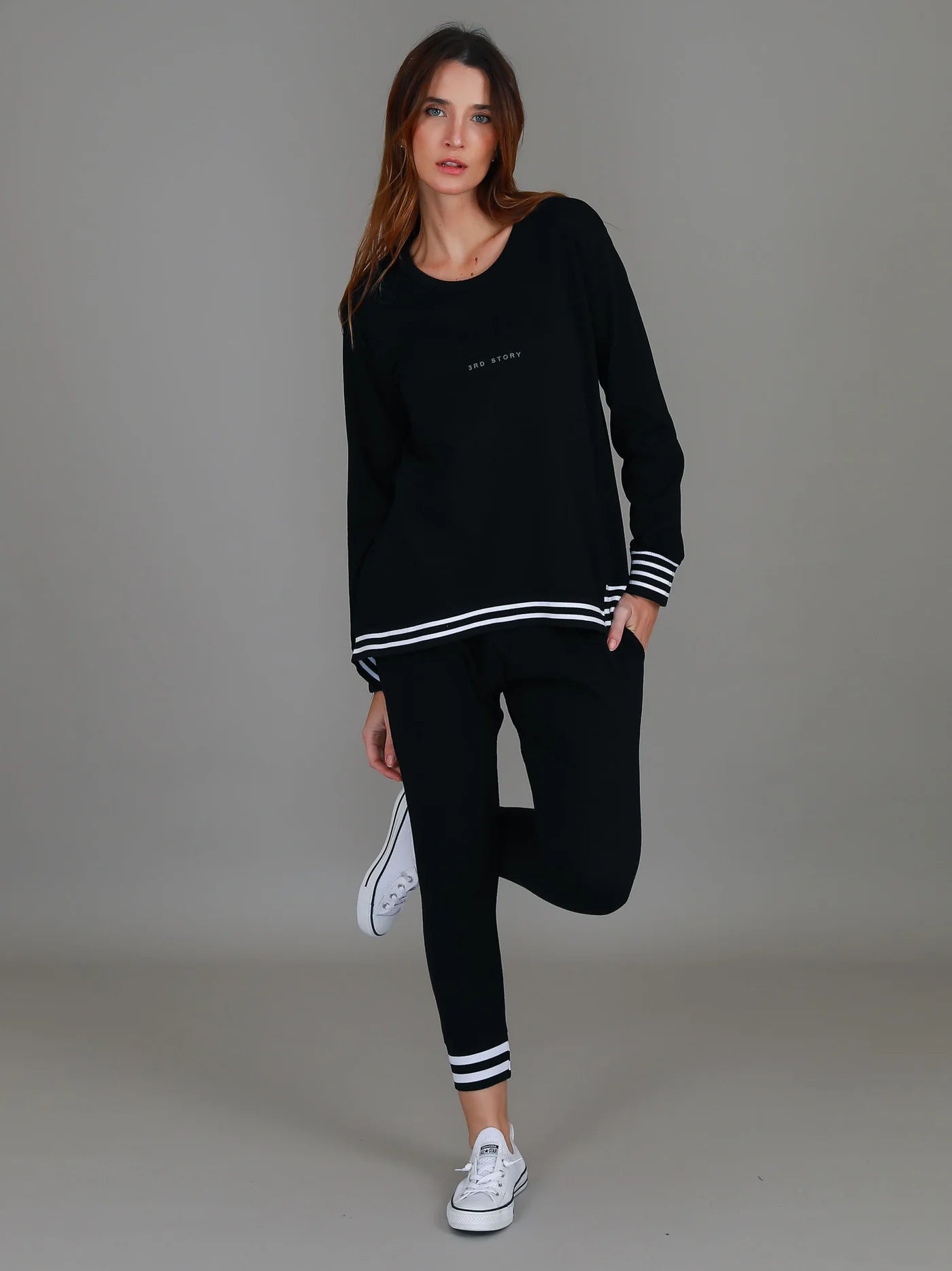 Gwyneth Striped Rib Sweater