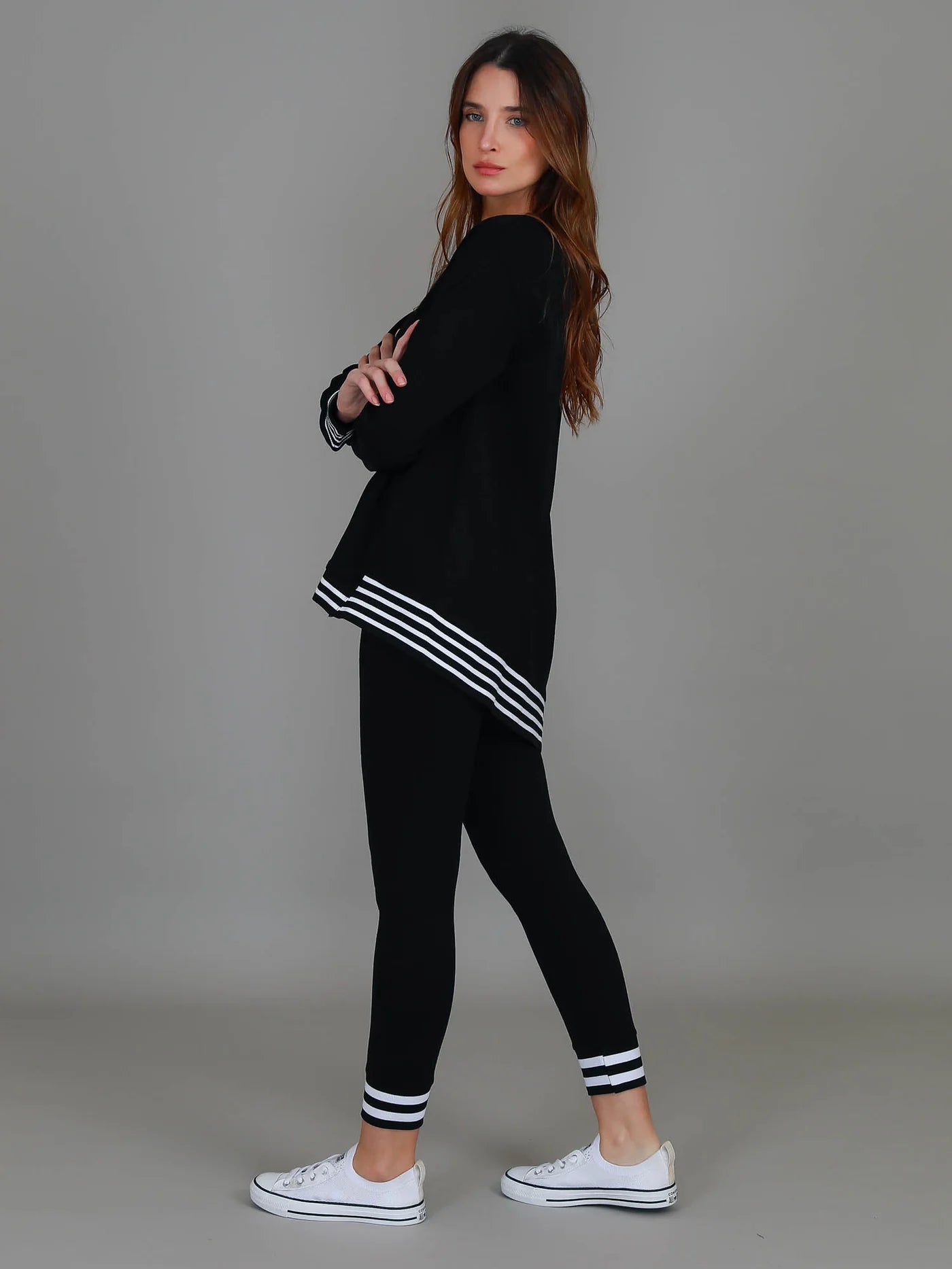 Gwyneth Striped Rib Sweater