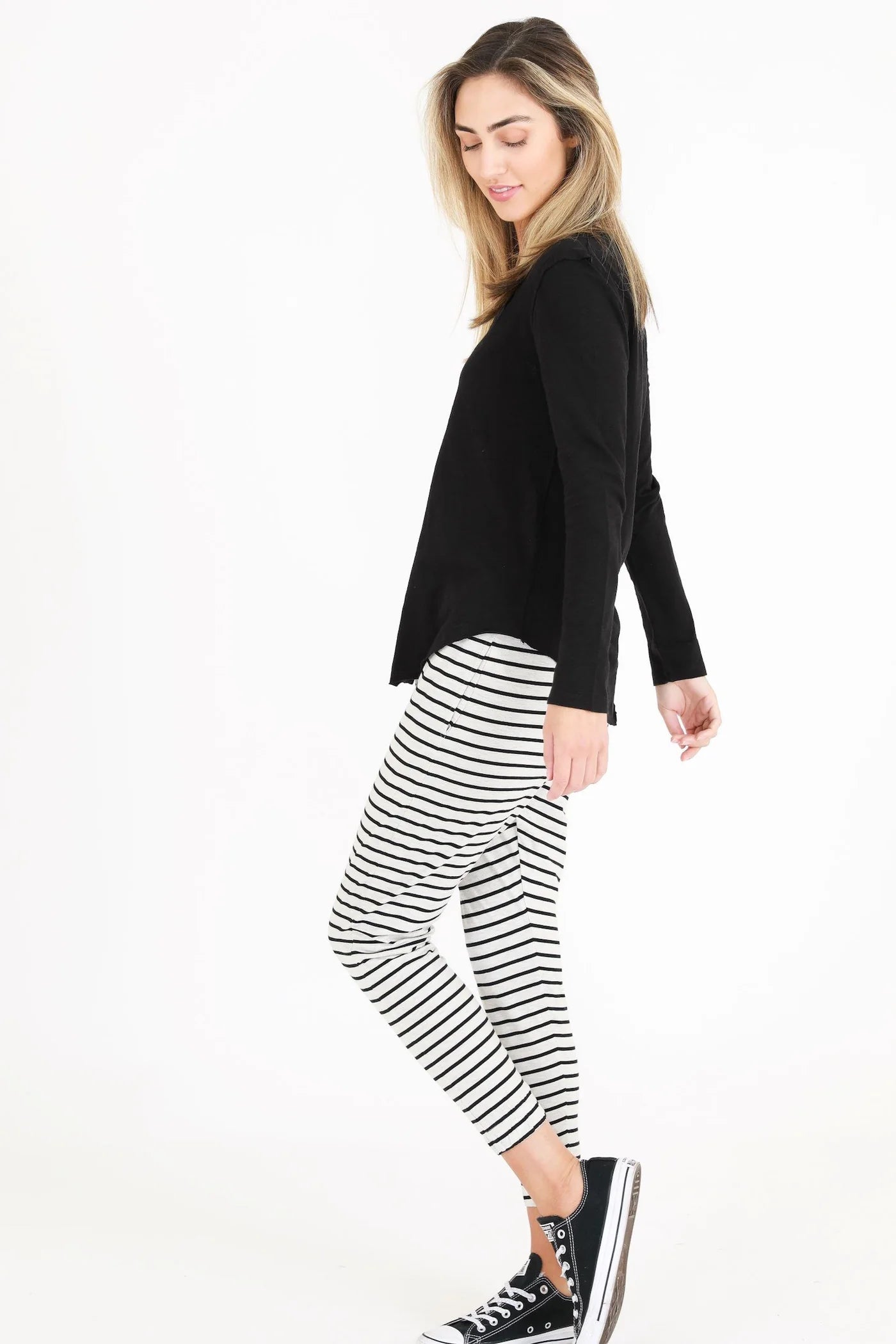 Nora Long Sleeve V Neck Tee