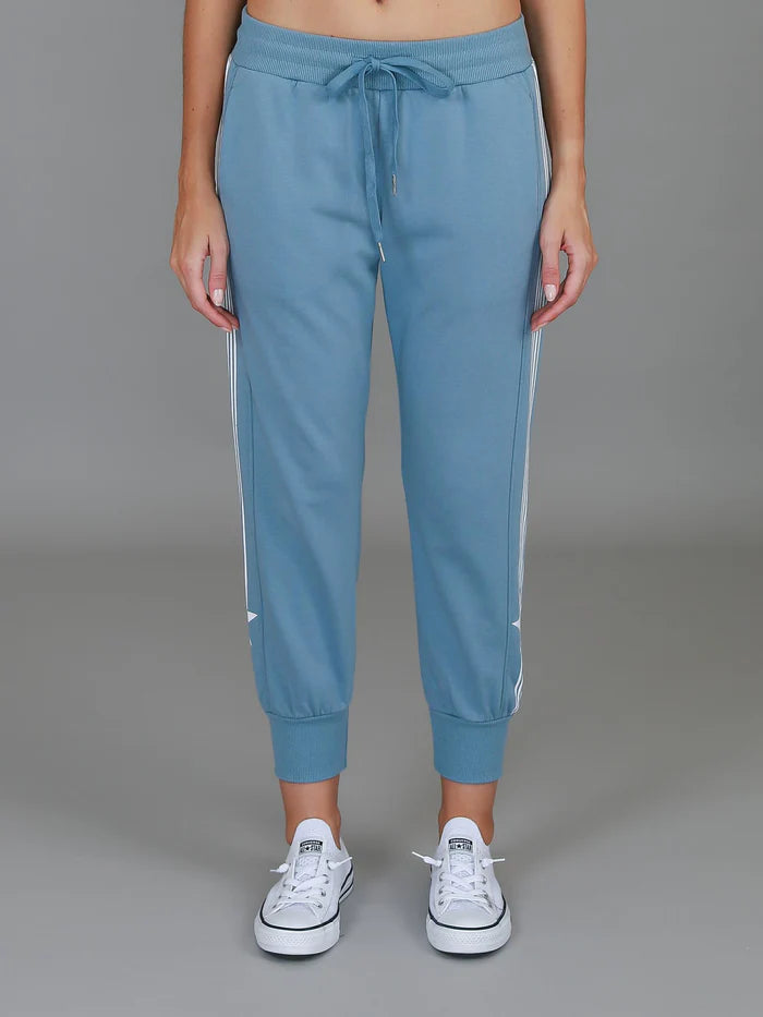 Britney Star Stripe Sweatpants - Pigeon Blue
