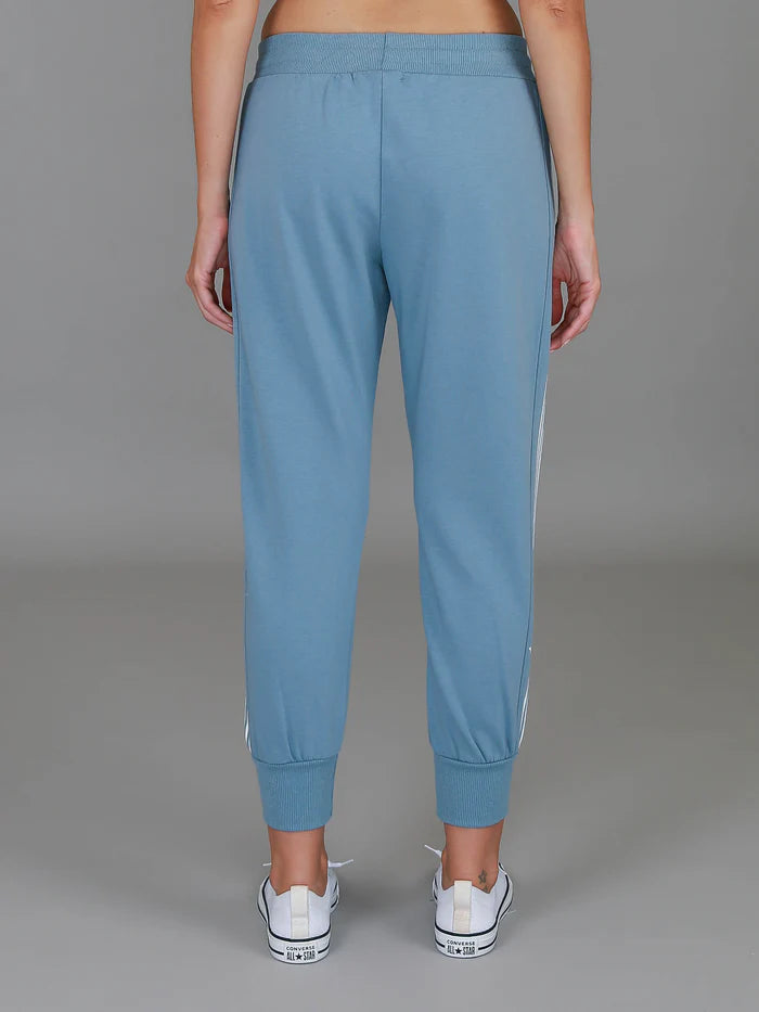 Britney Star Stripe Sweatpants - Pigeon Blue