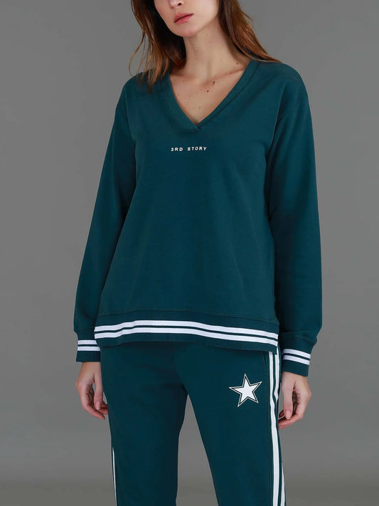 Pammy V Neck 3S Logo Sweater