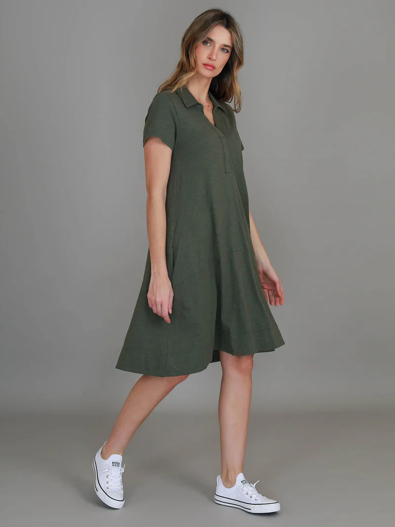 Tibby A-Line Polo Shirt Dress (Plus Size)