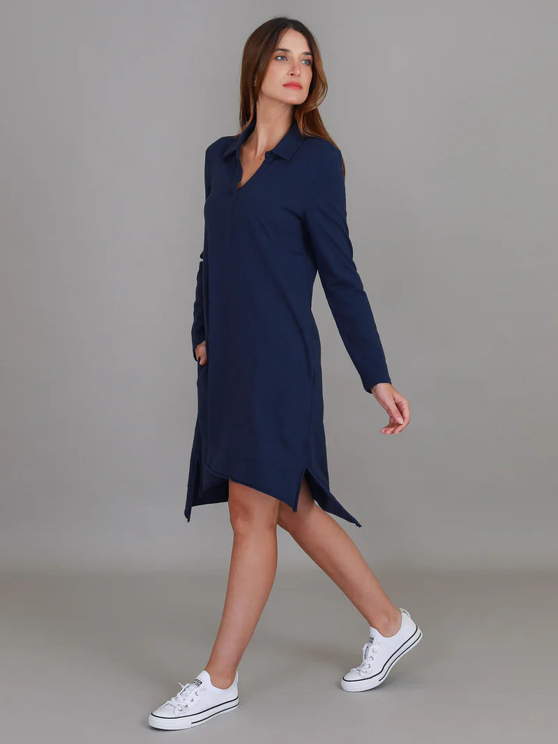 Dailyn Long Sleeve Collared Polo Dress