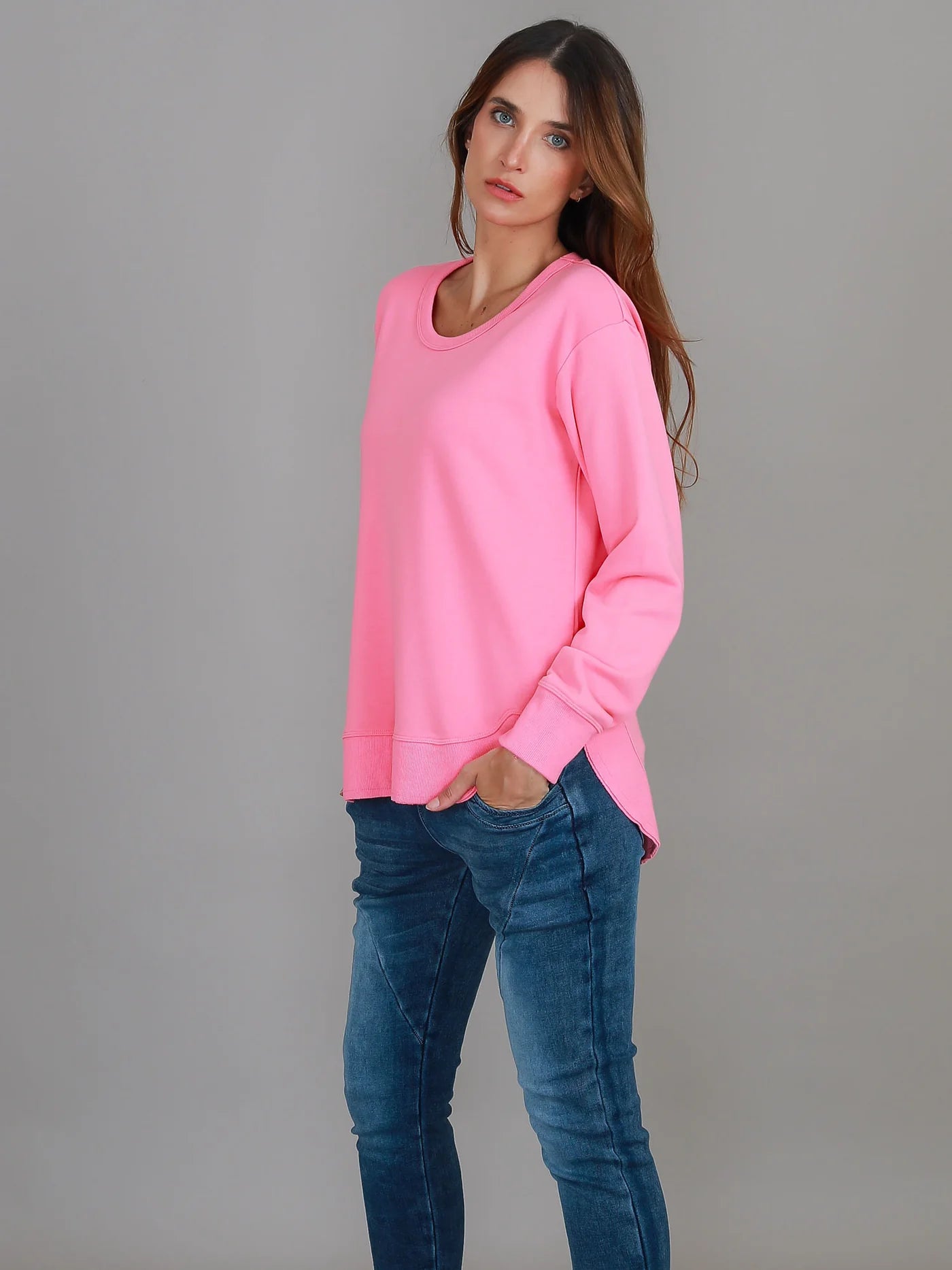 Charlotte Curve Hem Sweater (Plus Size)