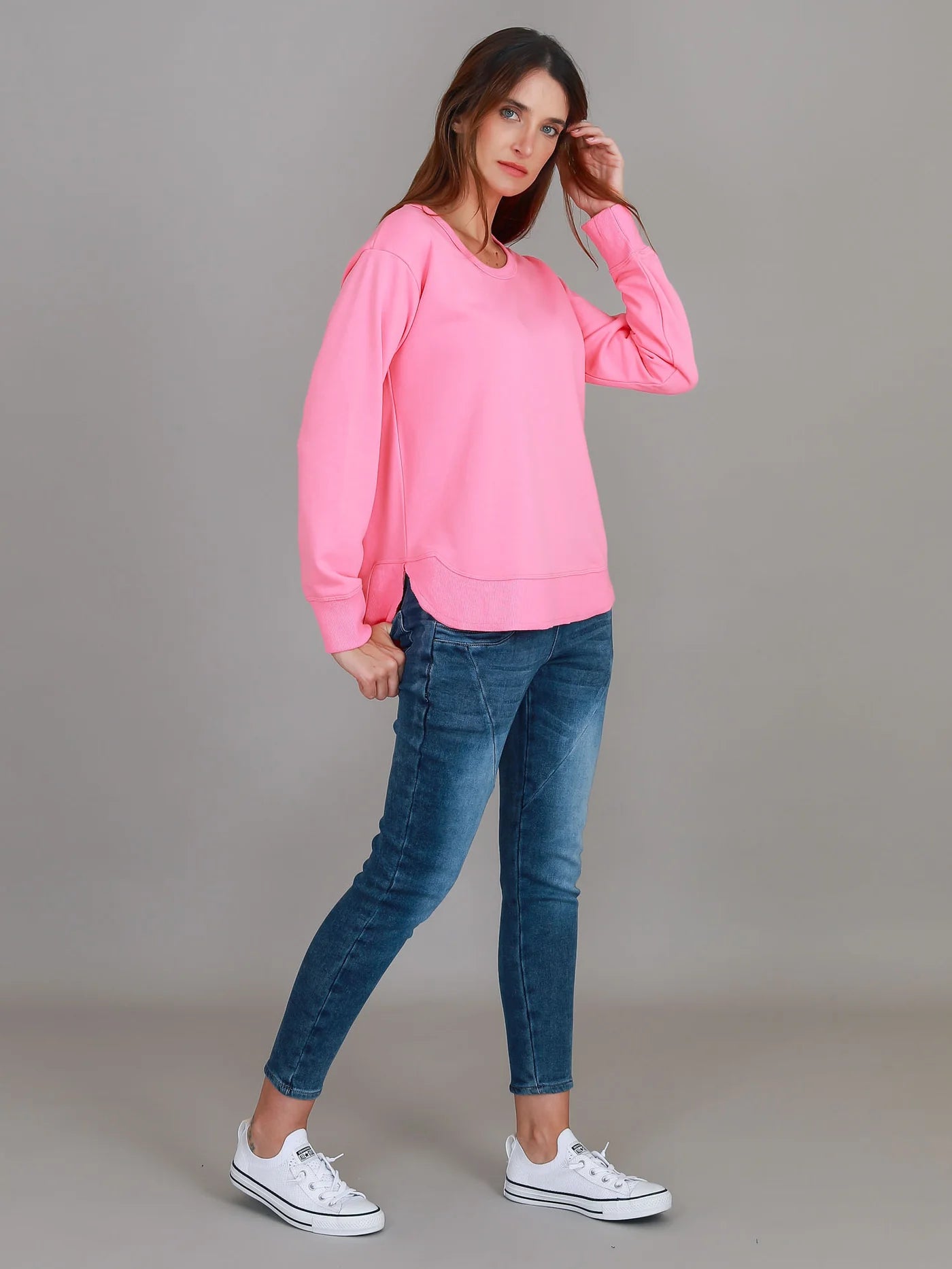 Charlotte Curve Hem Sweater (Plus Size)