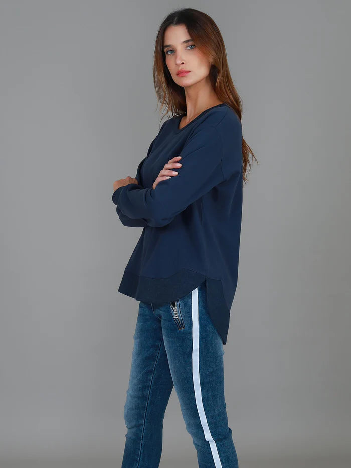 Charlotte Curve Hem Sweater (Plus Size)