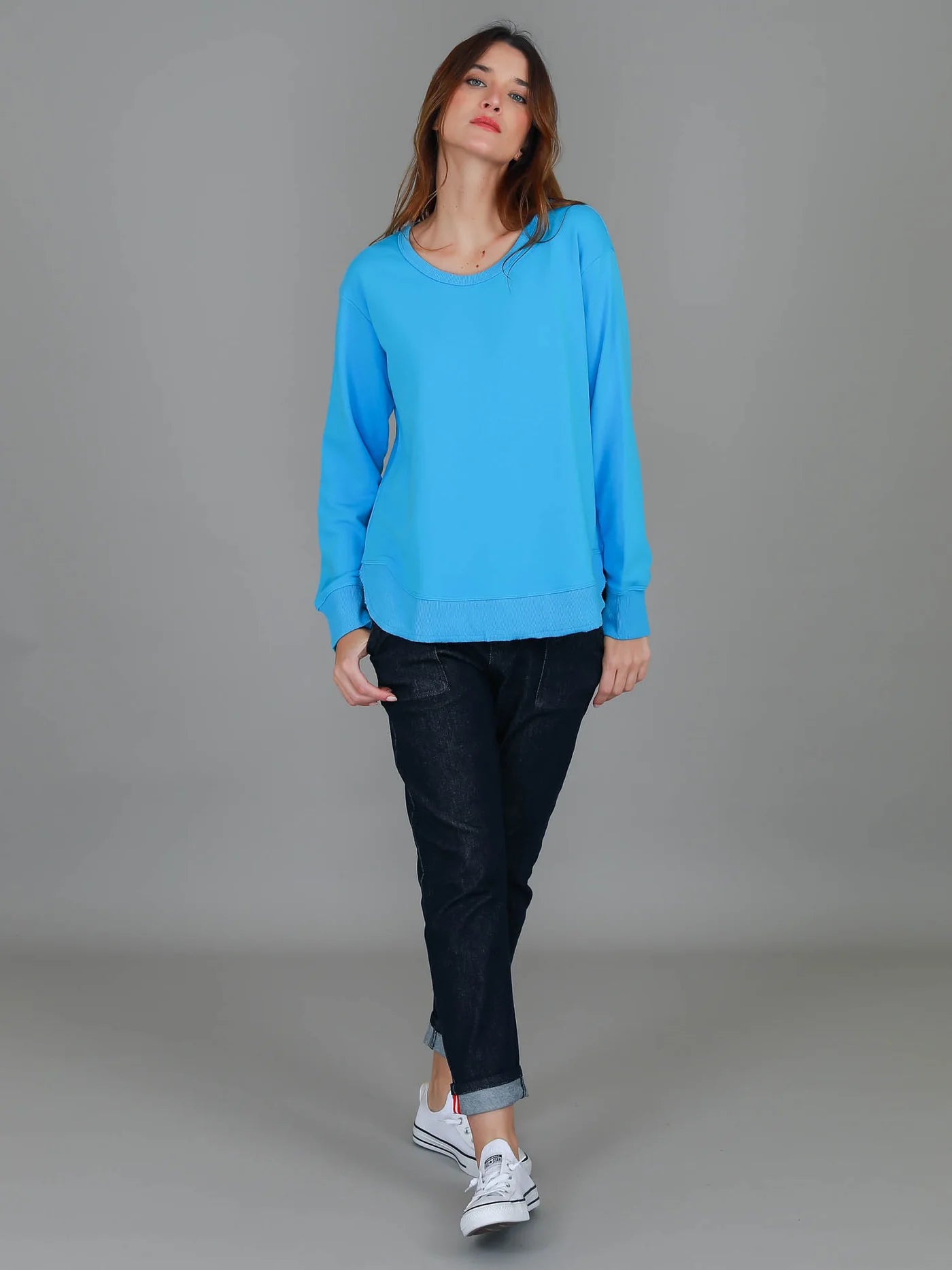 Charlotte Curve Hem Sweater
