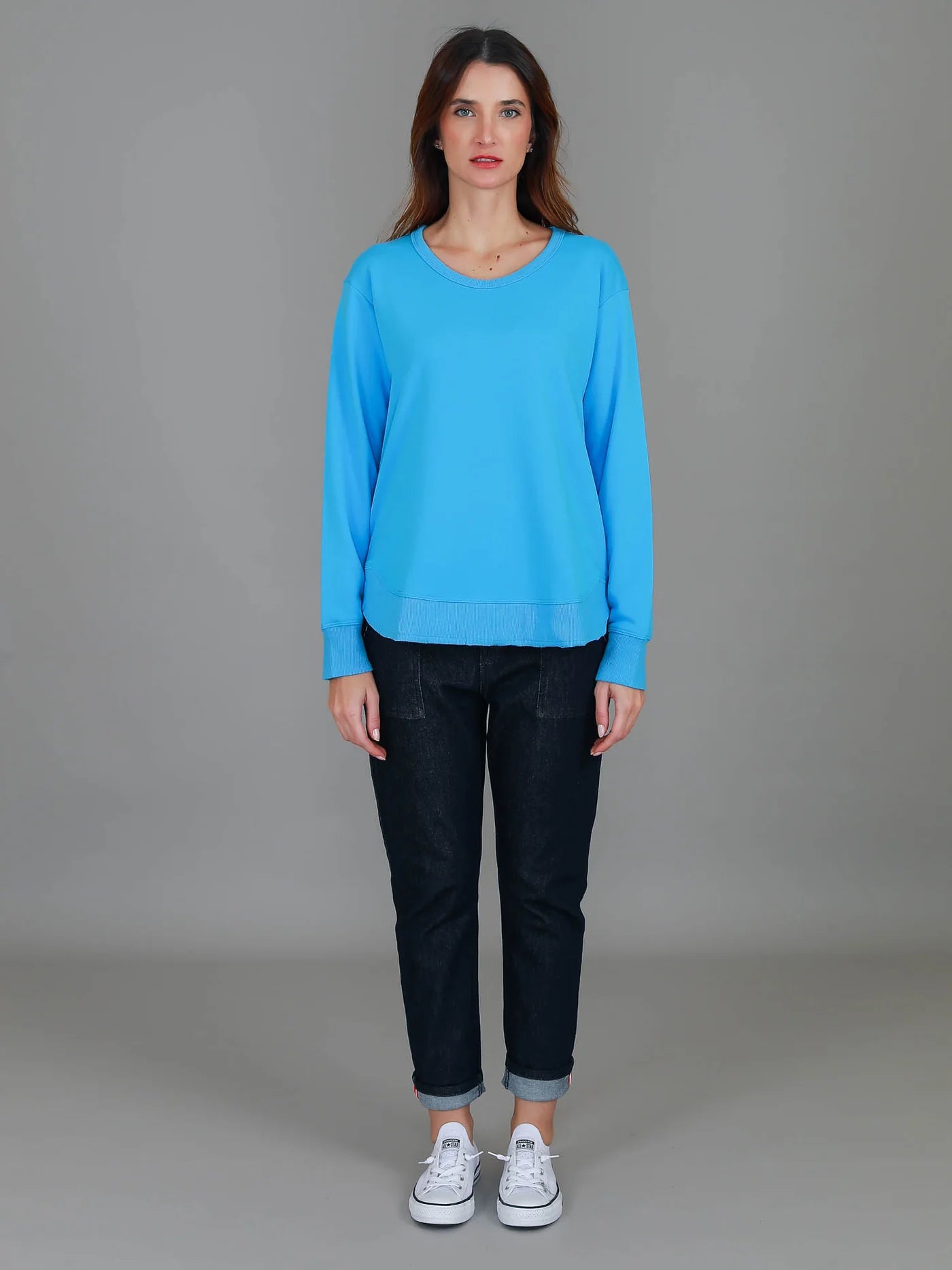 Charlotte Curve Hem Sweater