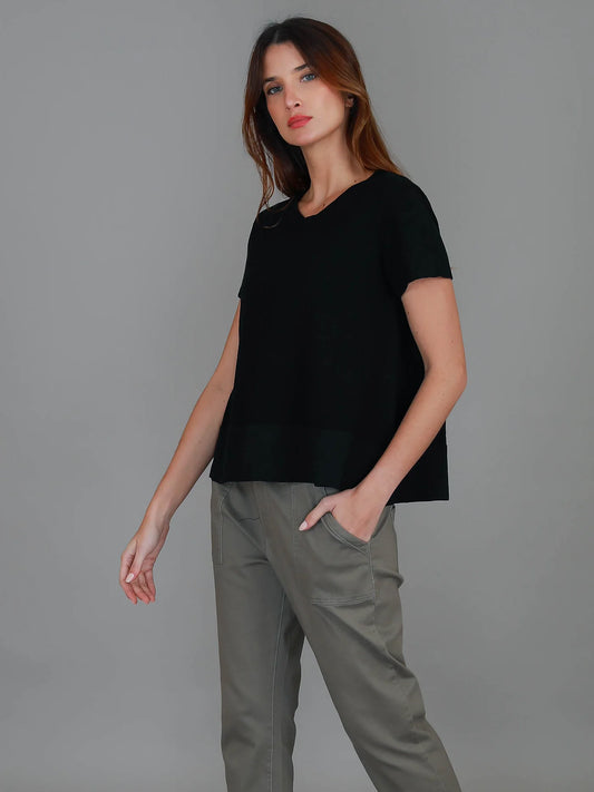 Shanti Cropped Hip-Length T-Shirt