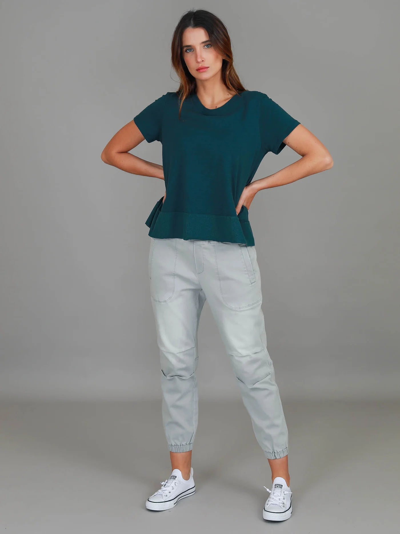 Shanti Cropped Hip-Length T-Shirt