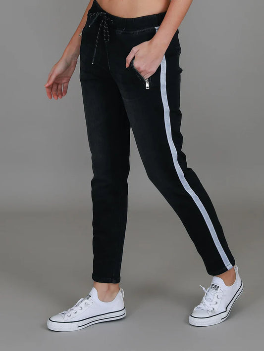 Molly Stripe Jogger Drawstring Jeans