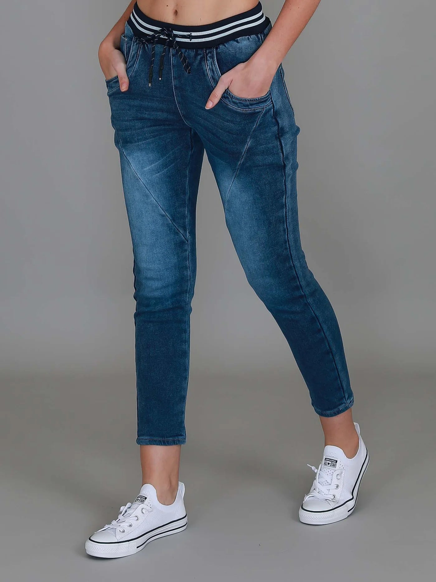 Mia Jogger Jeans - Blue Wash (Plus Size)
