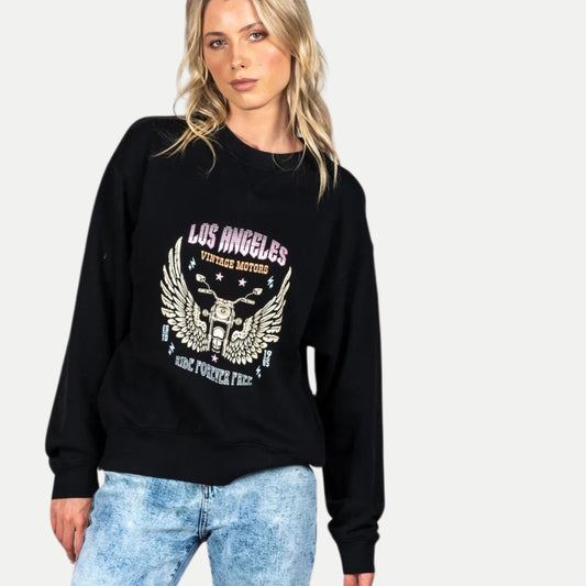 LA Vintage Sweater - Black