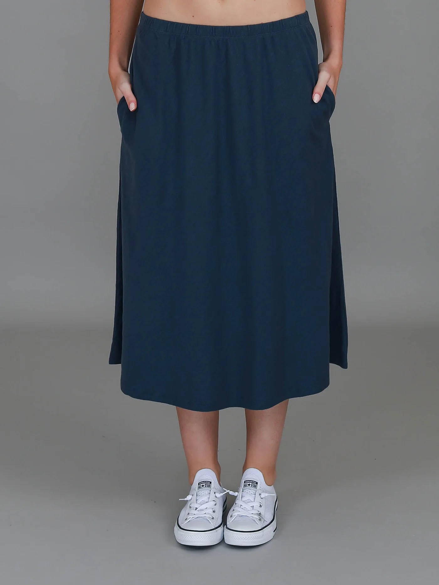 Heathmont Midi Slip on Skirt - Black
