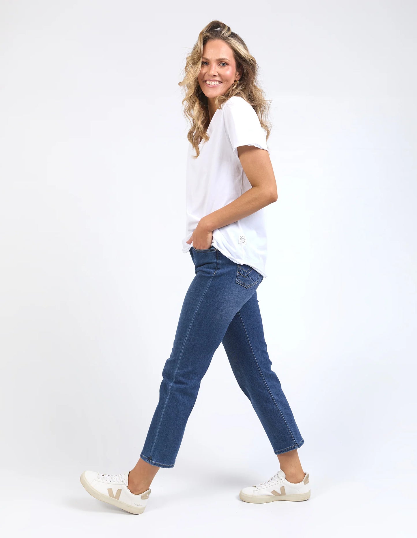 Pima V Tee - White (Plus Size)