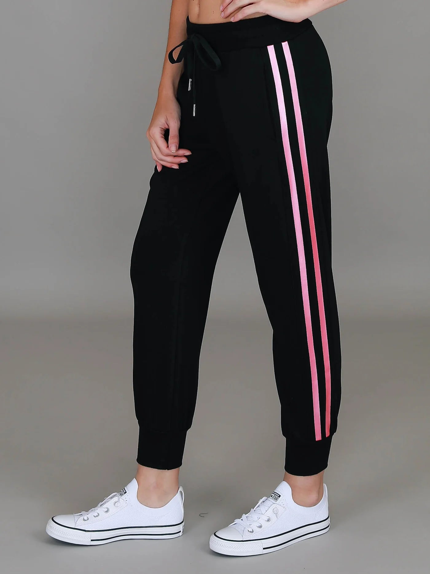 Gabby Metallic Stripe Track Pant