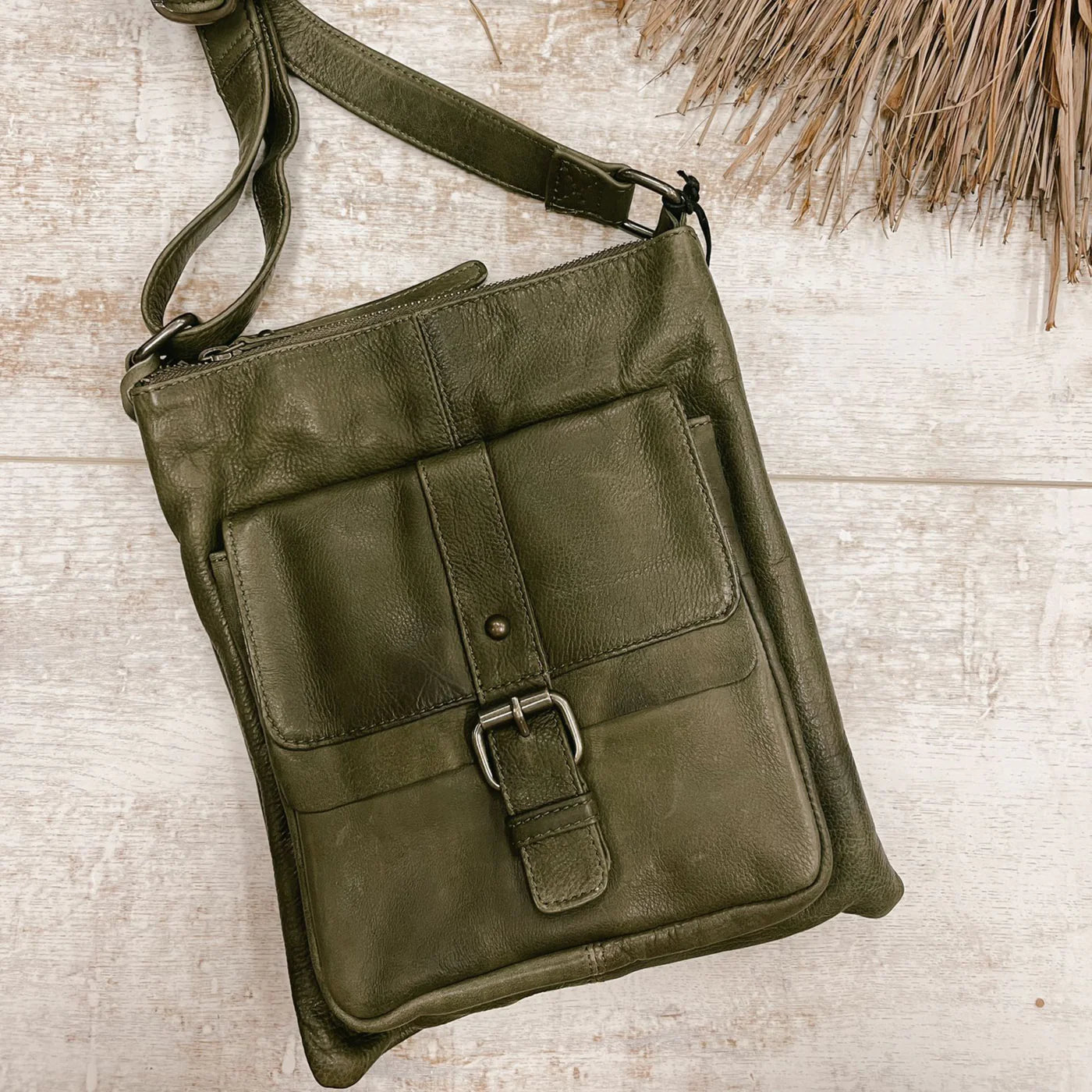 'Audrina' Cross Body Leather Bag