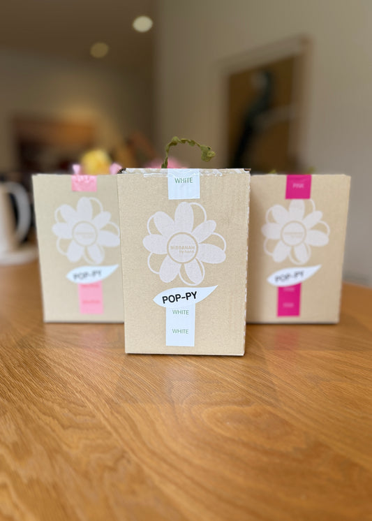 Large Poppy Paper Flower - Soft Pink with Apricot