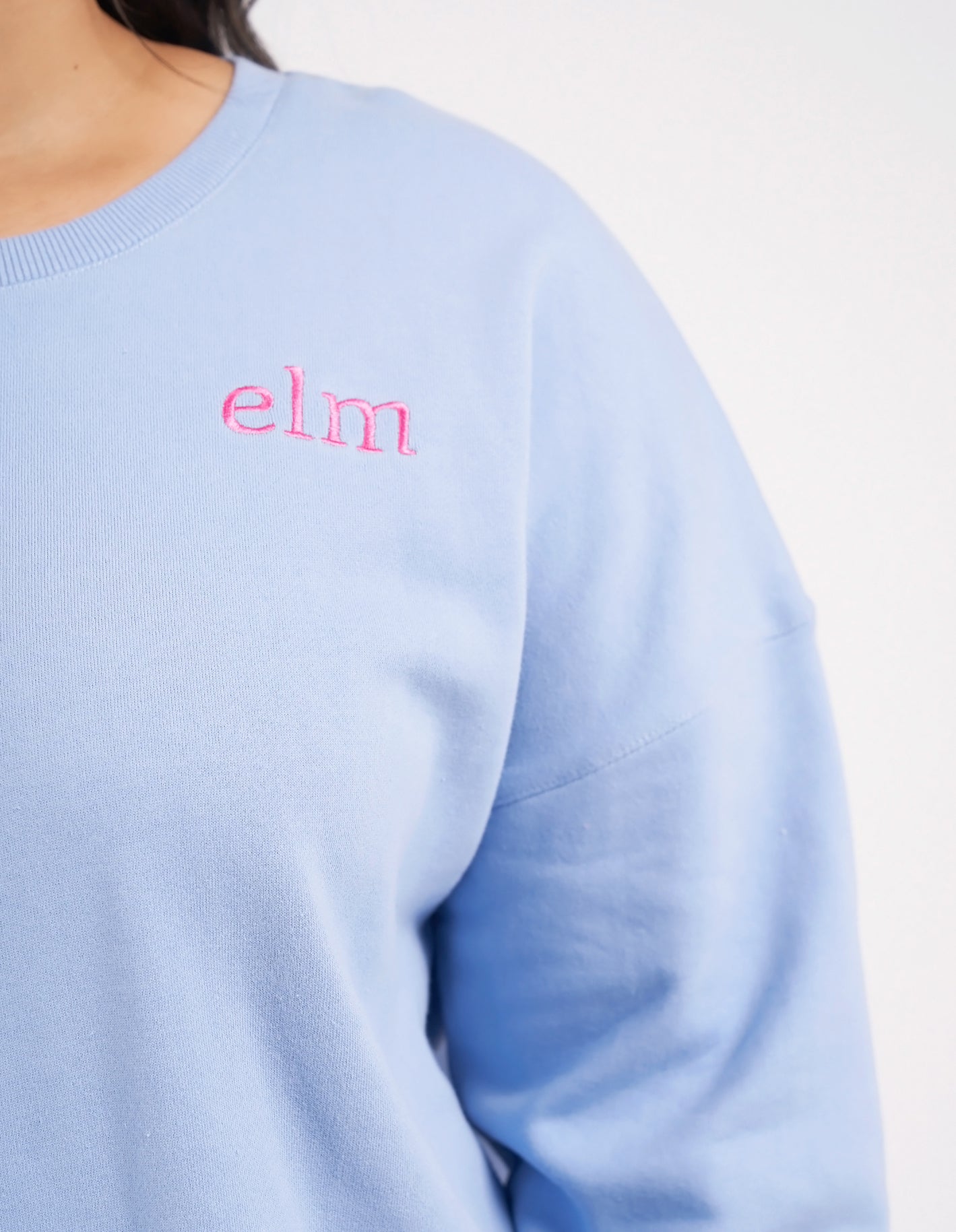 Elm Intersect Crew Lilac, Shop Elm Intersect Crew Online, Elm intersect Crew Hydrangea, Elm Stockists,
