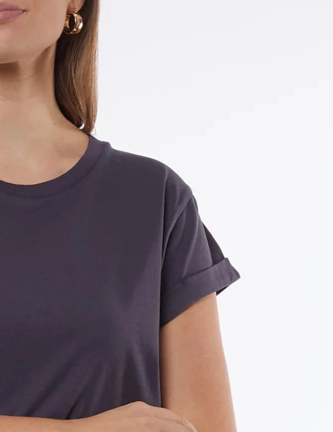 Basic State - Foxwood Manly Tee Charcoal, Grey Foxwood Manly Tshirt, Shop Foxwood clothing online, Buy Foxwood Tshirts, Shop Foxwood stockists, Foxwood Stockist Caulfield, Foxwood Stockists Malvern, Foxwood Sale