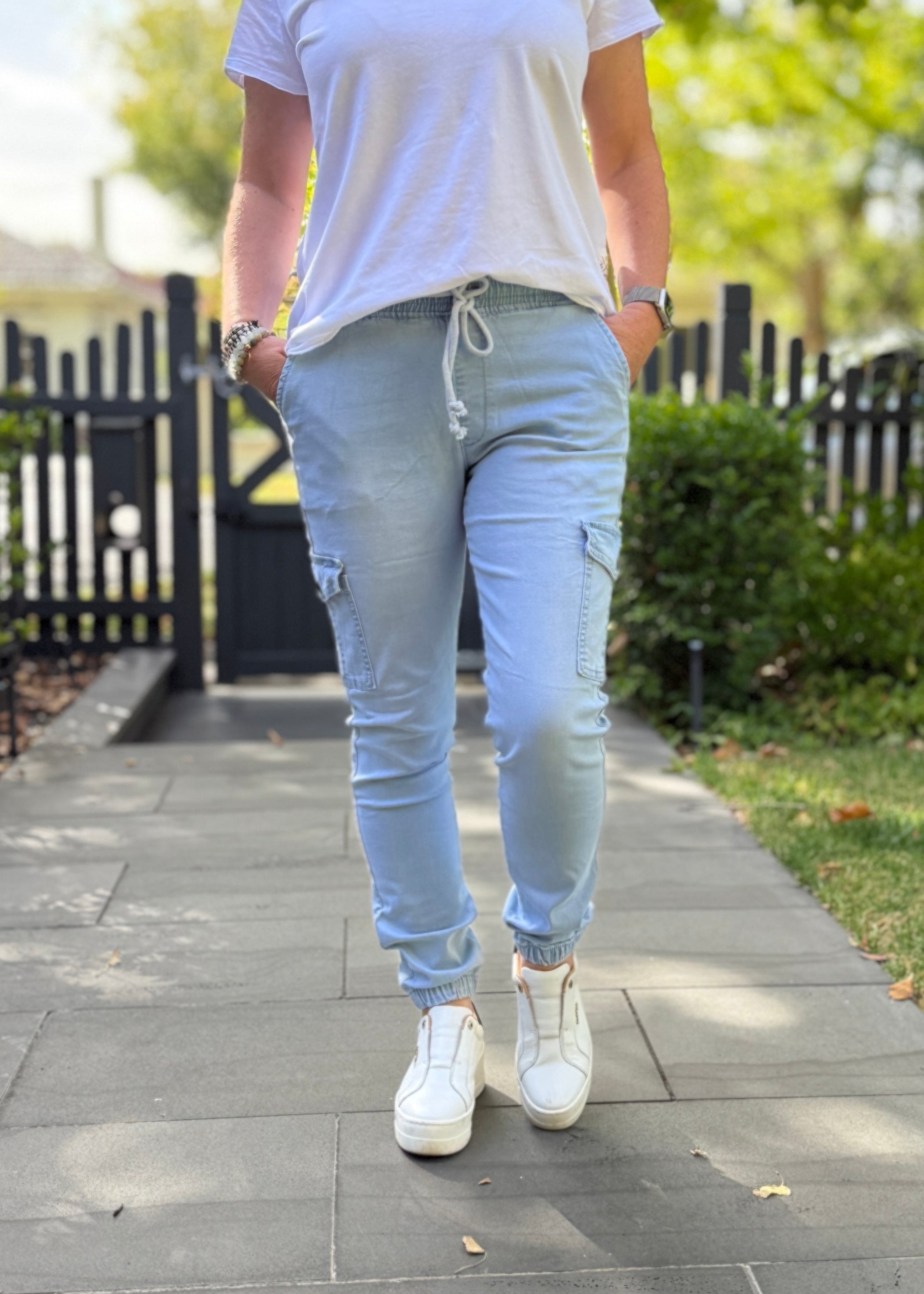 Denim Joey Joggers Comfort Women's Pants Light Blue