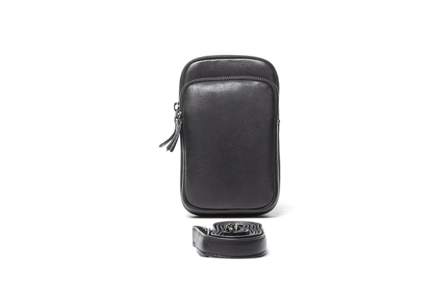 Shop Ladies black Leather Phone Bag, Buy Zita Black Leather Ladies Phone Bag, Shop Ladies Black Leather Crossbody Phone bag with card slots