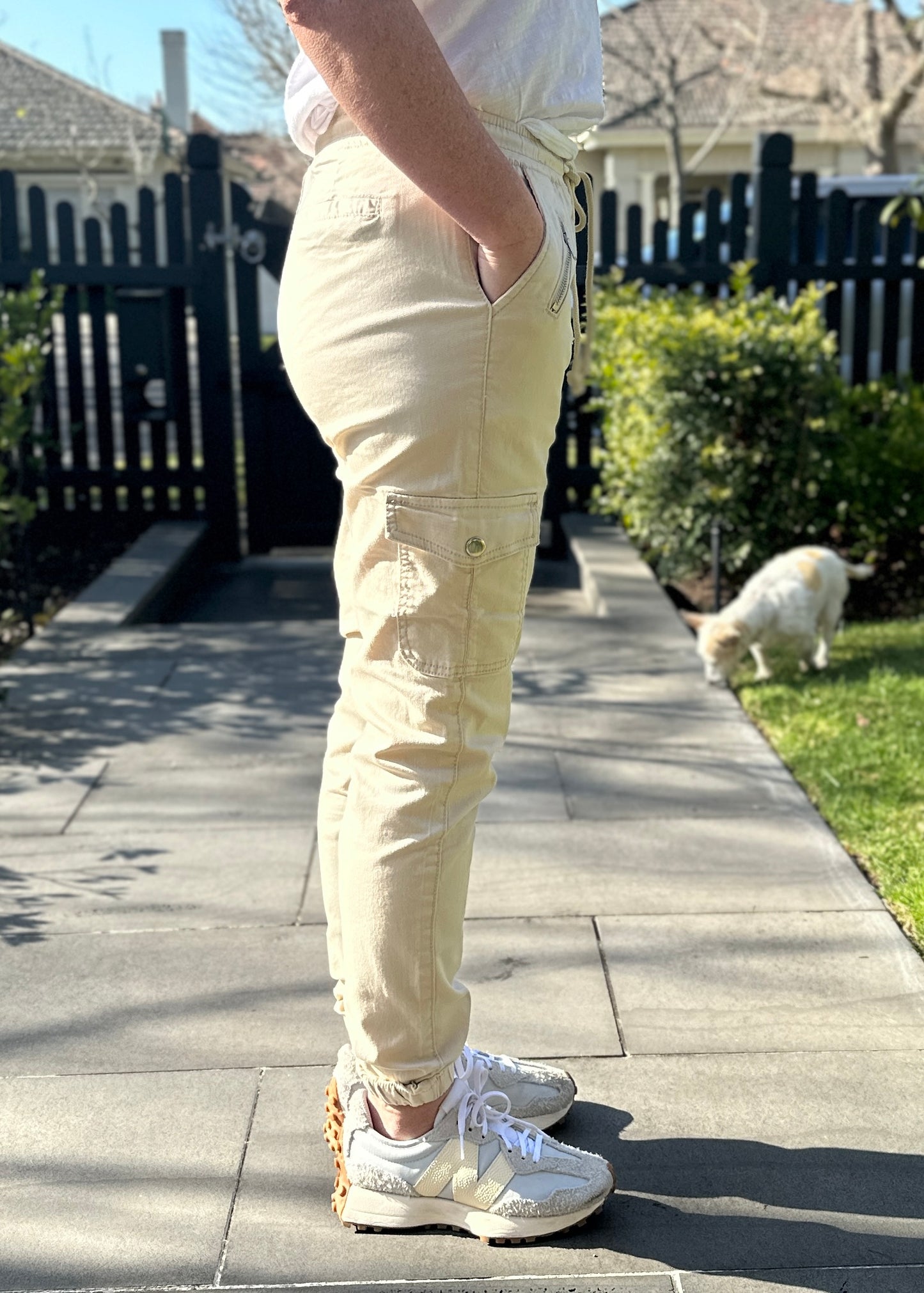 Plus Size || Joey Joggers - Beige