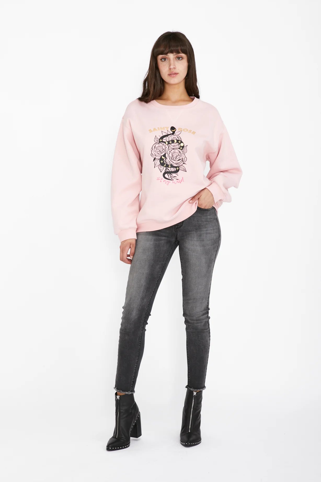Pink Snake Charmer Sweater - Saint Rose Basic State