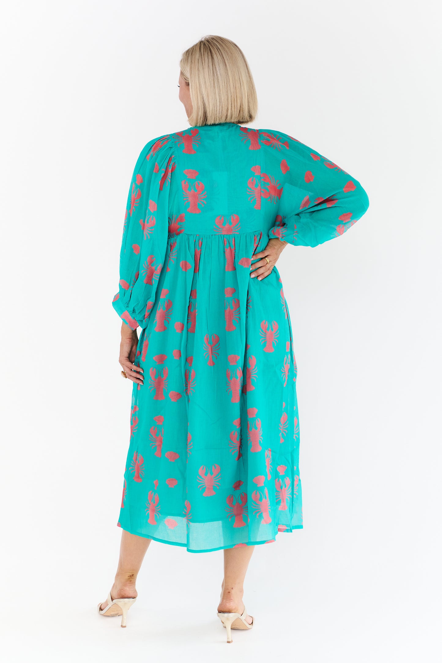Lobster Midi Dress - Teal