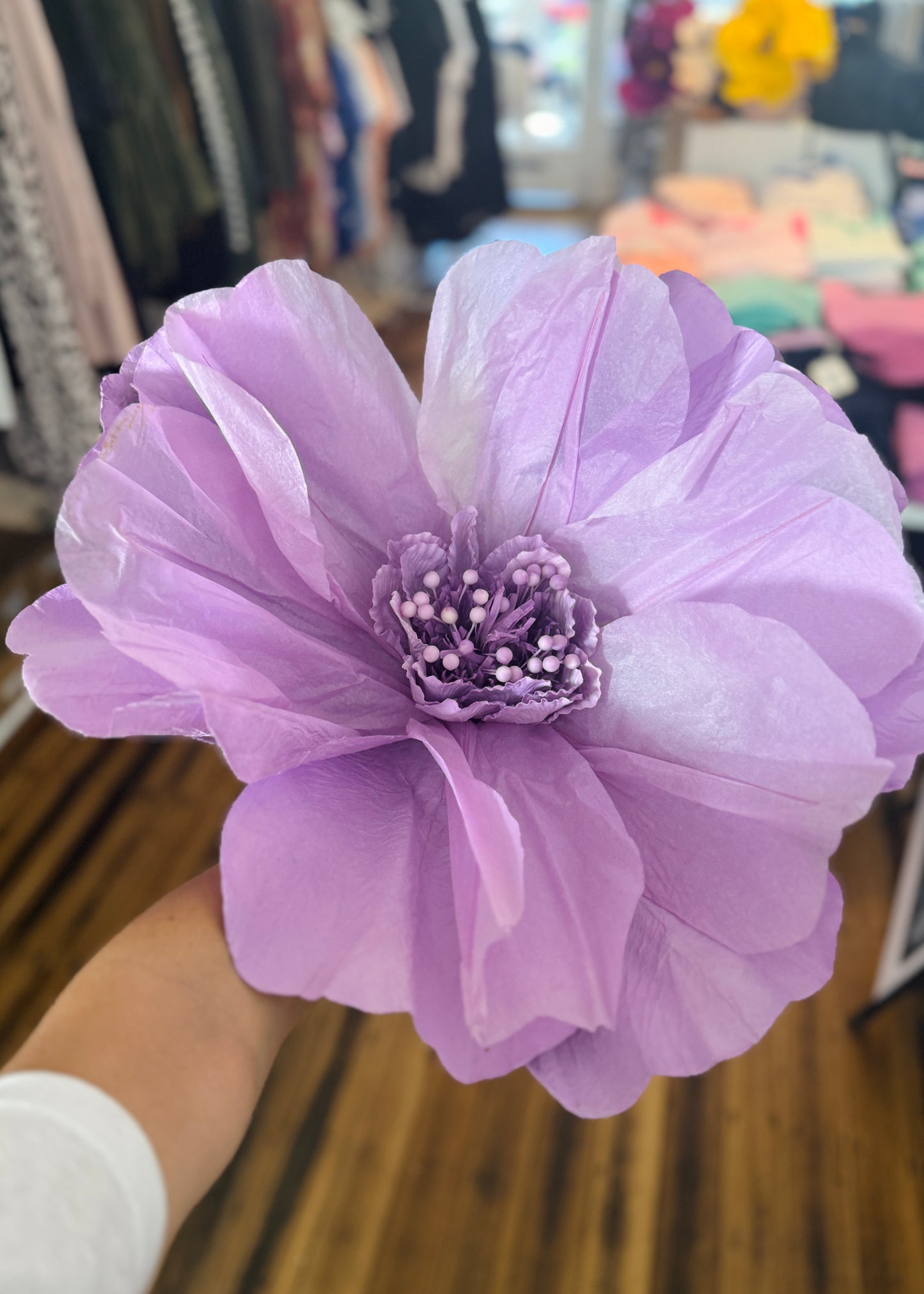 Moonlight Paper Flower - Large - Lilac