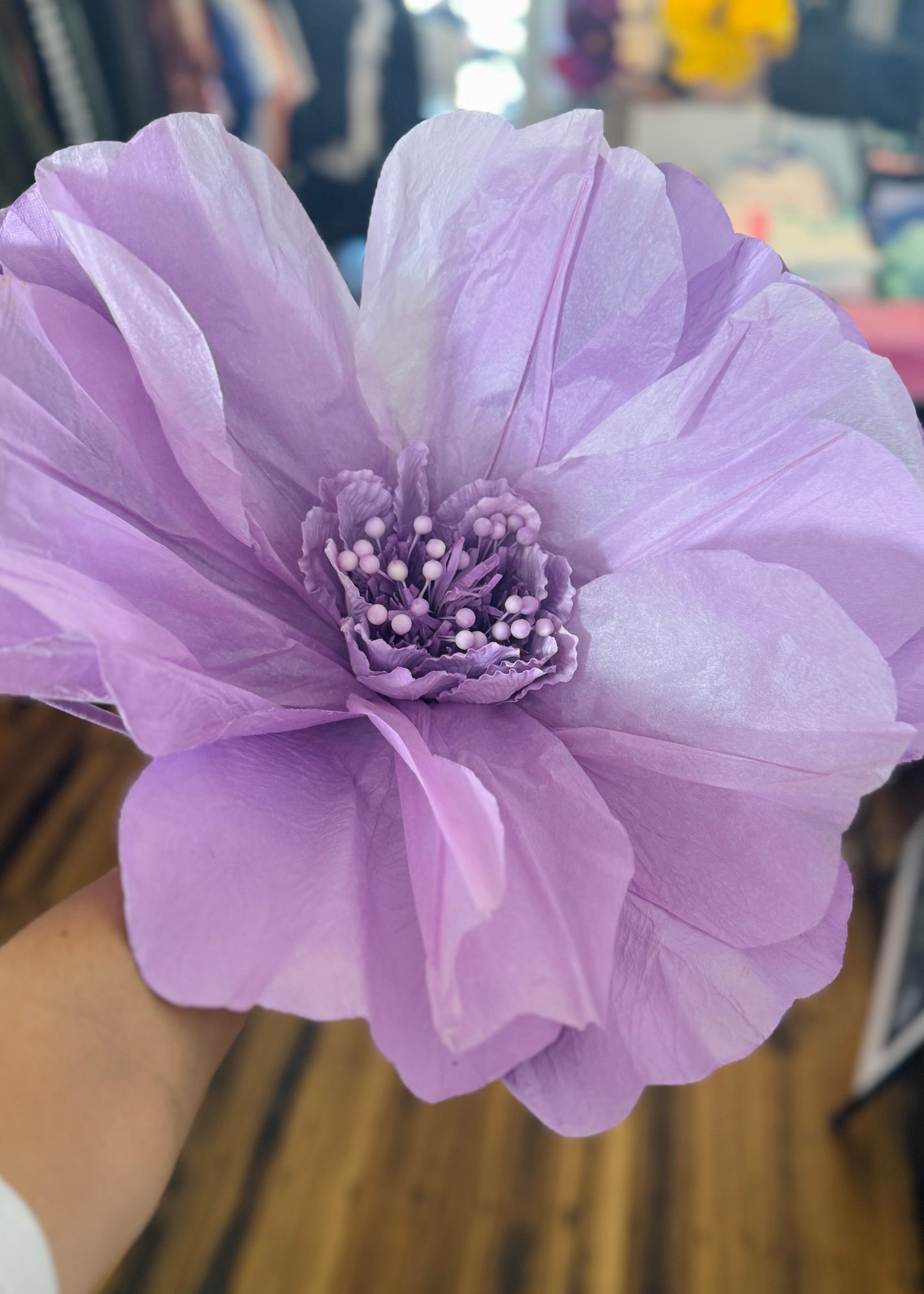 Moonlight Paper Flower - Large - Lilac