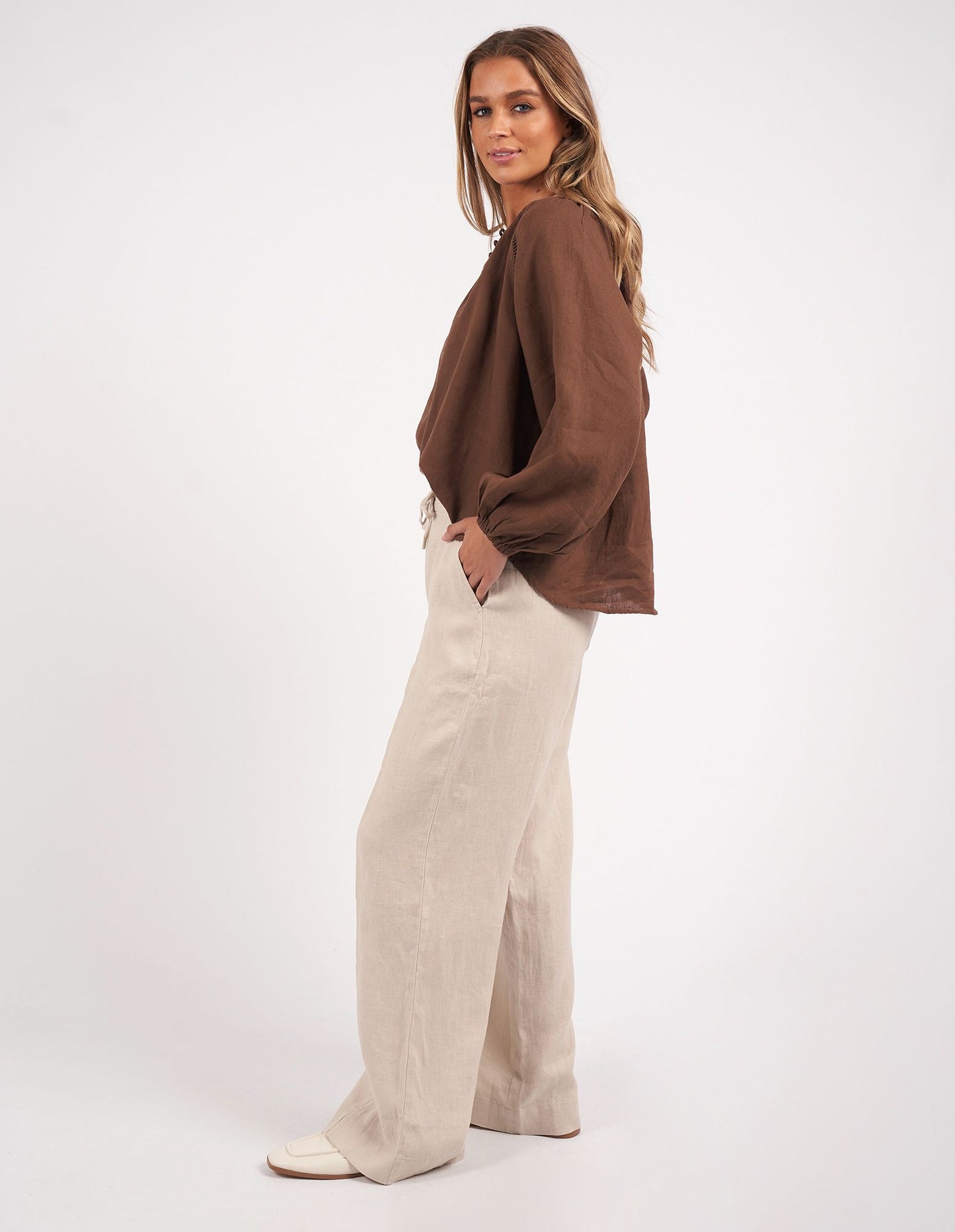 Sardinia Blouse - Chocolate