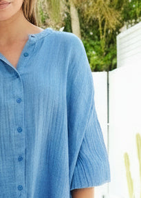 Avery Shirt - Ocean Blue