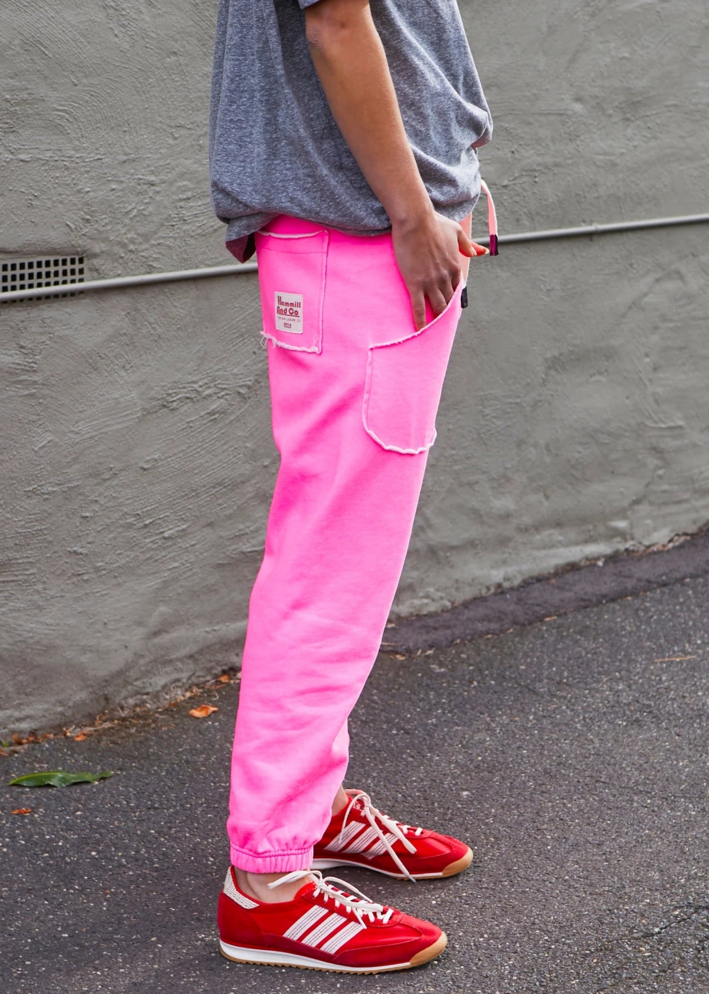 Capri Track Pant - Neon Pink