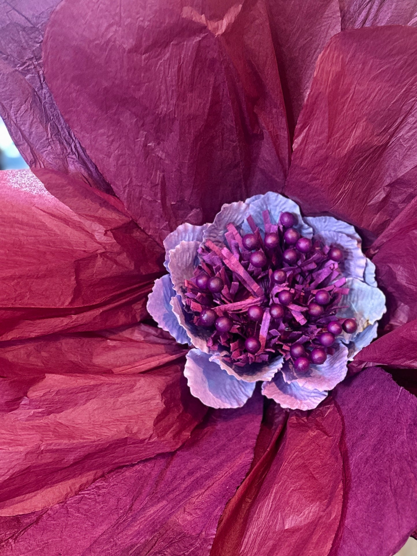 Moonlight Paper Flower - Large - Purple