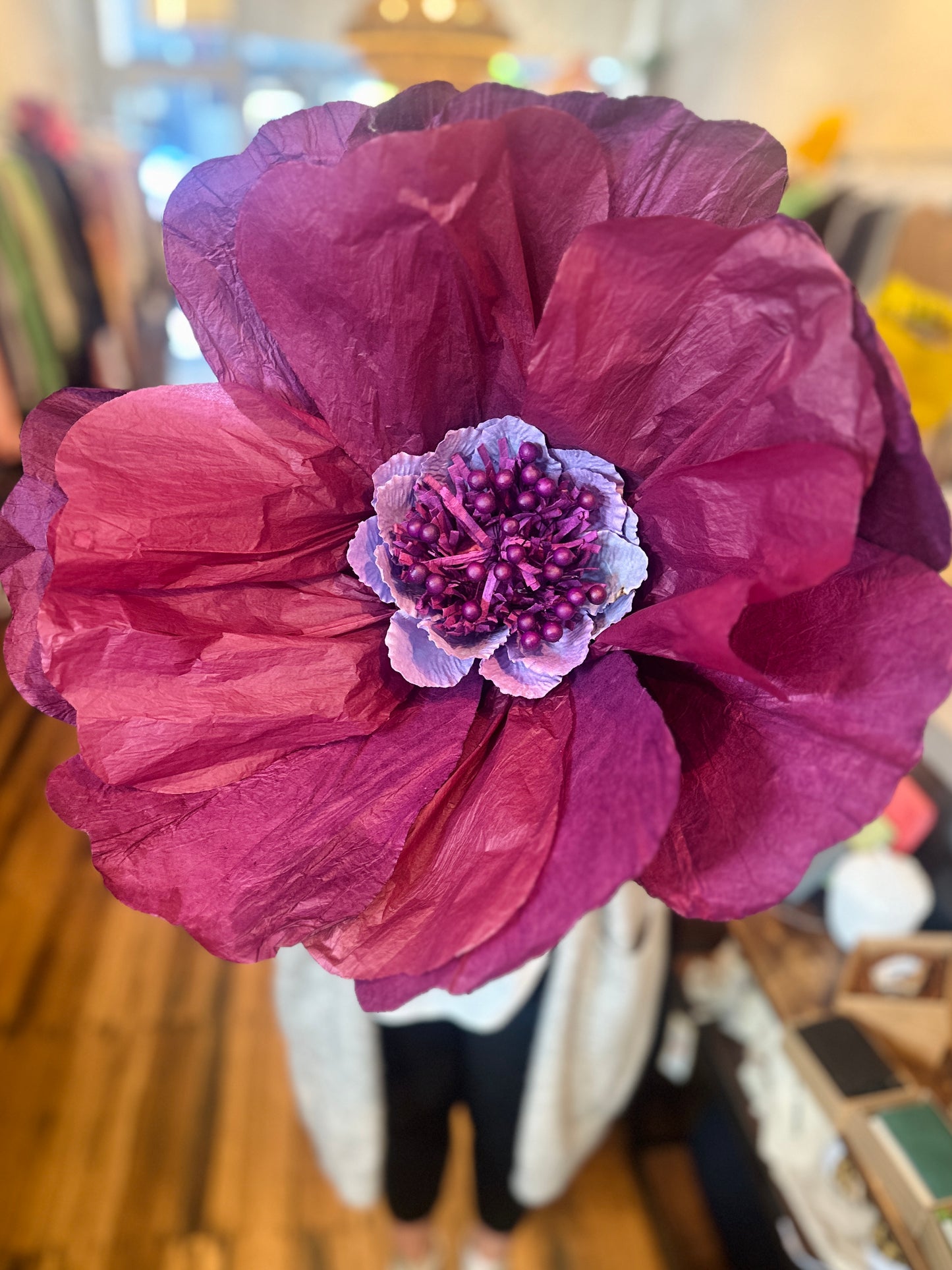 Moonlight Paper Flower - Large - Purple
