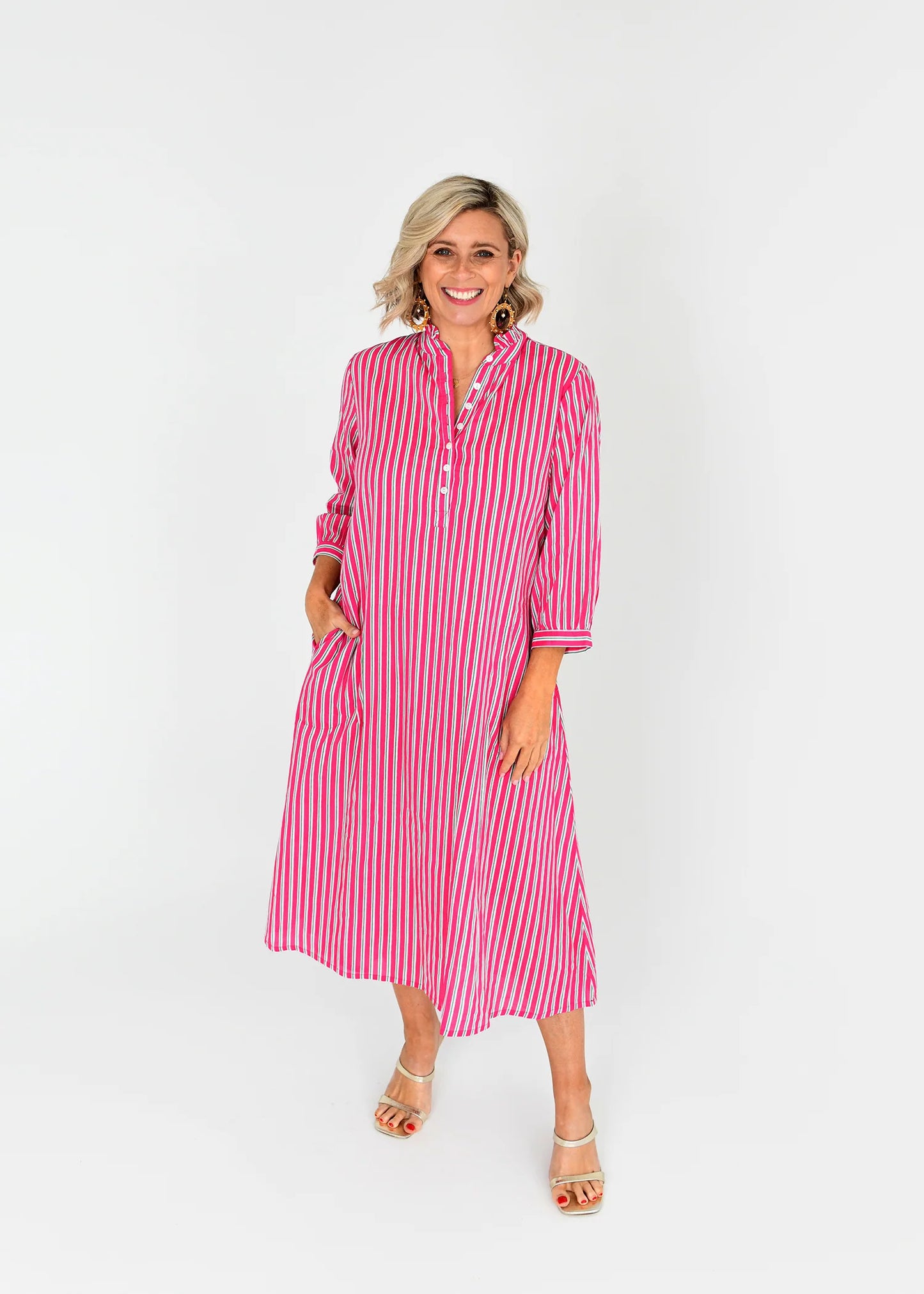 Clover Button Up Shirt Dress