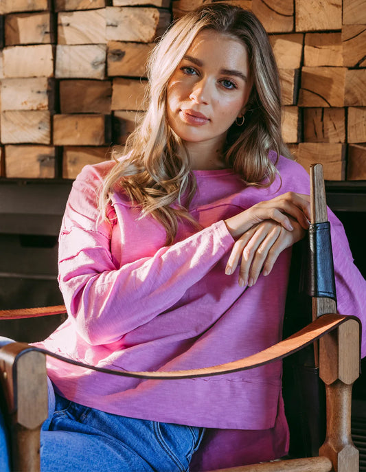 Jayne Throw On Top - Fuchsia Pink