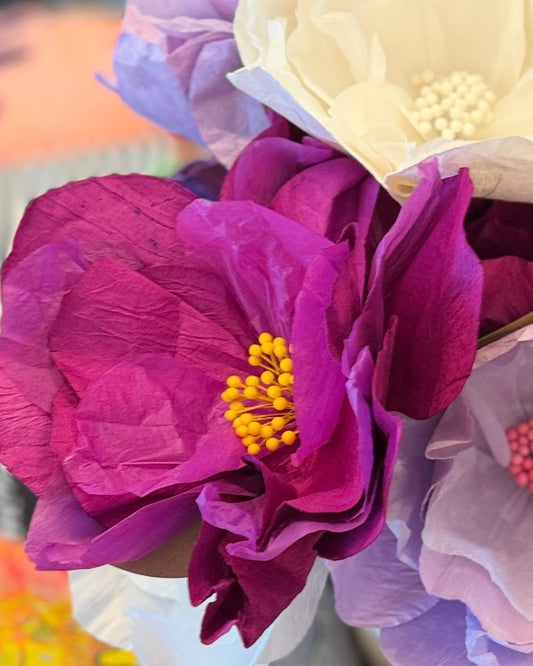 Sakura Paper Flower - Magenta with Yellow