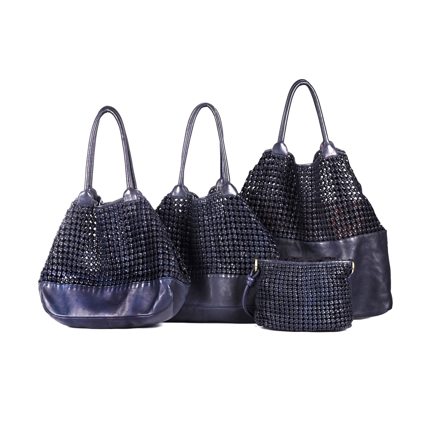 Hermitage Woven Leather Tote Bag