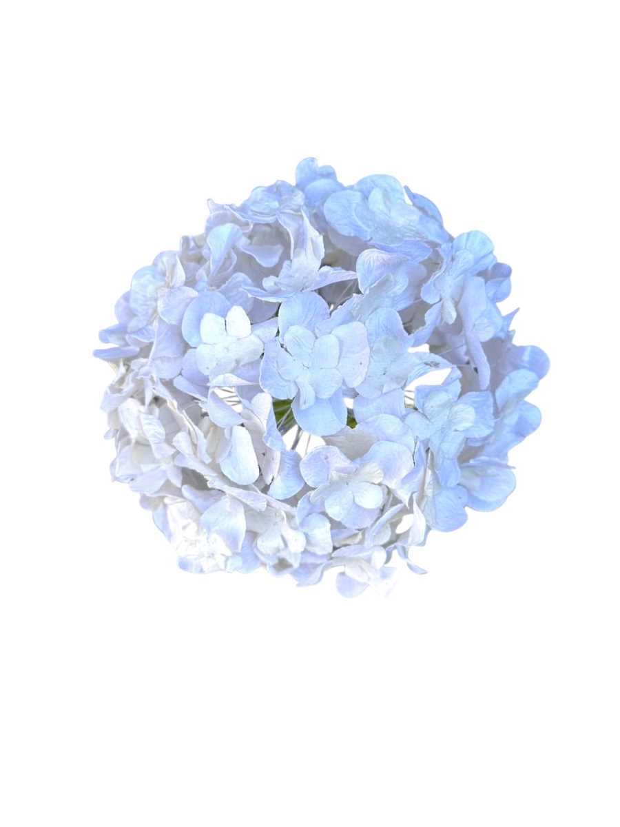 White hand crafted paper hydrangea flower